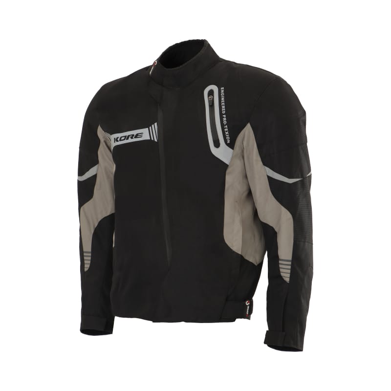 Campera de moto Kore TJ-946 negra con gris - Vértigo Repuestos