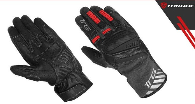 Guantes de moto Torque V-Pro negro rojo largo - Vértigo Repuestos