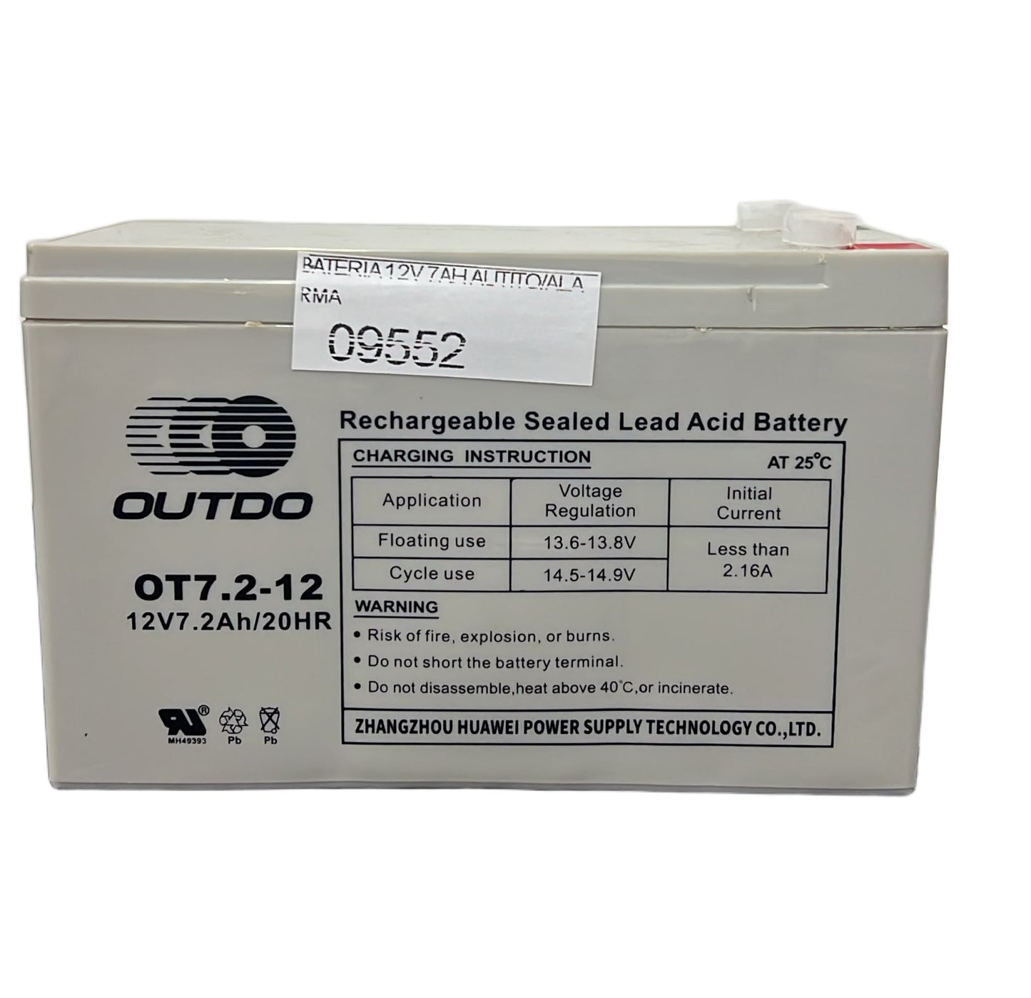 Batería 12V 7Ah para autito y alarma - Vértigo Repuestos