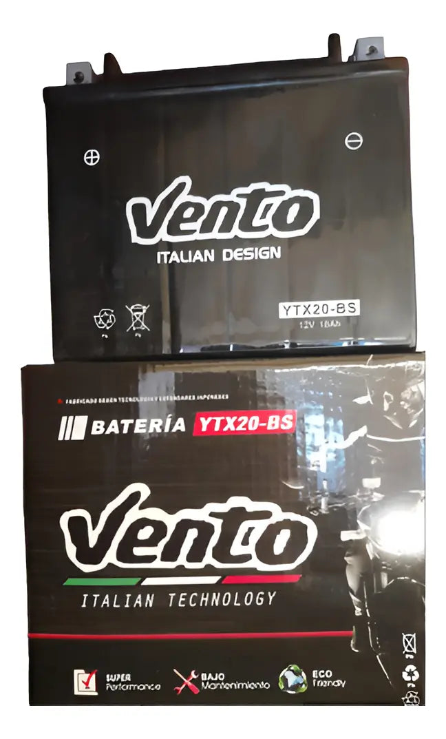 Batería de moto YTX20-BS Vento - Vértigo Repuestos