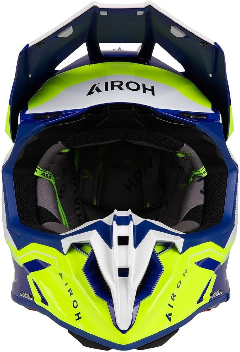 Casco Cross Airoh Twist 3 Dizzy Azul/Amarillo