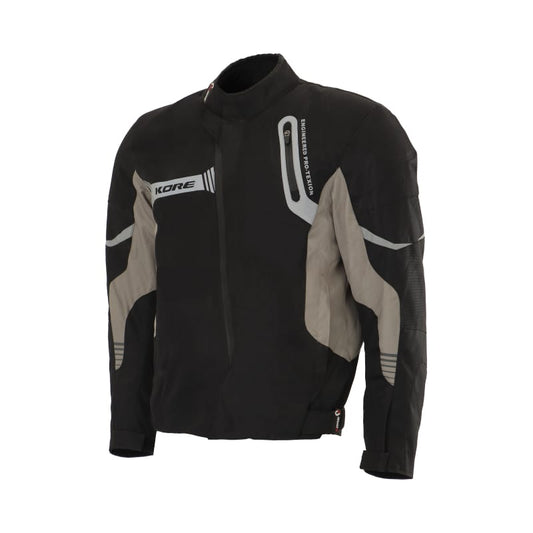 Campera de moto Kore TJ-946 negra con gris - Vértigo Repuestos