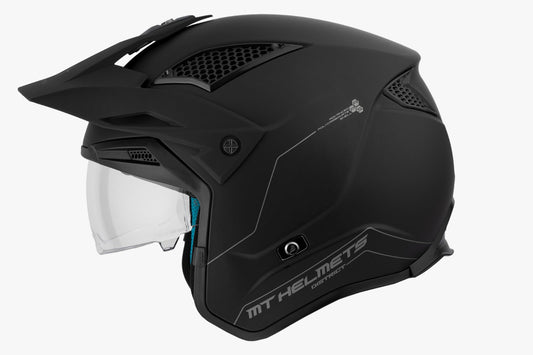 Casco abierto de moto MT District SV con lentes - Vértigo Repuestos
