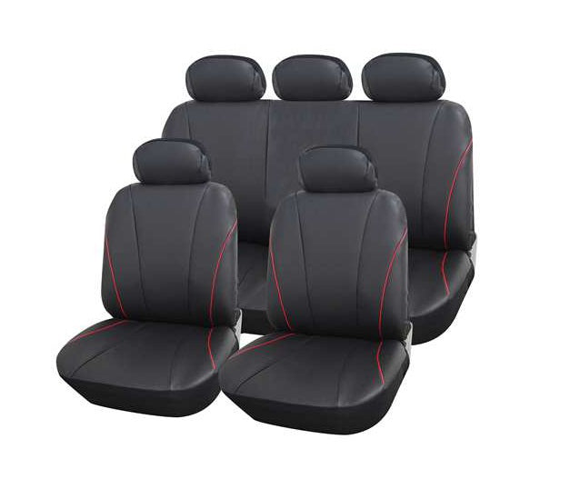 Cubreasientos de cuerina 7 piezas para auto - Vértigo Repuestos