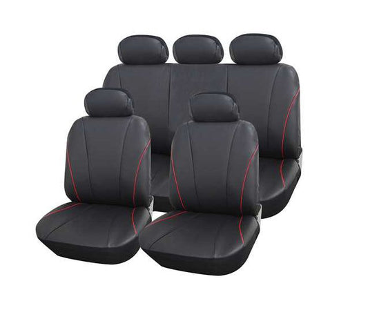 Cubreasientos de cuerina 7 piezas para auto - Vértigo Repuestos