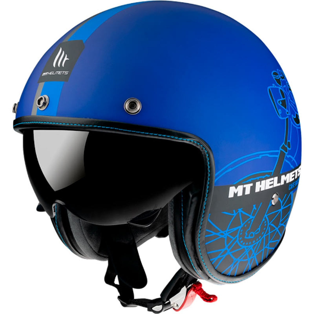Casco abierto de moto MT Le Mans con lentes - Vértigo Repuestos