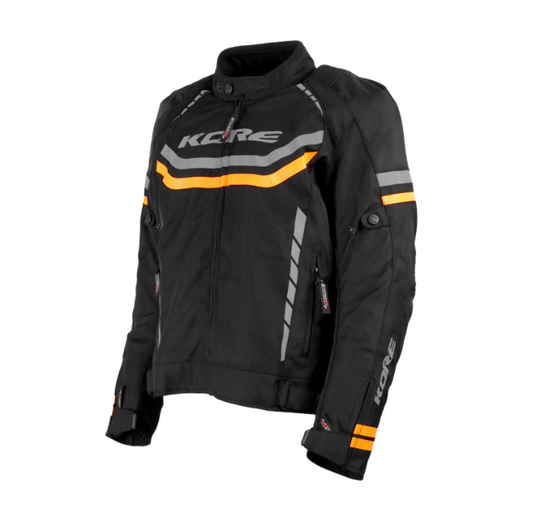 Campera de moto Kore cordura negra naranja TJ-1520 - Vértigo Repuestos