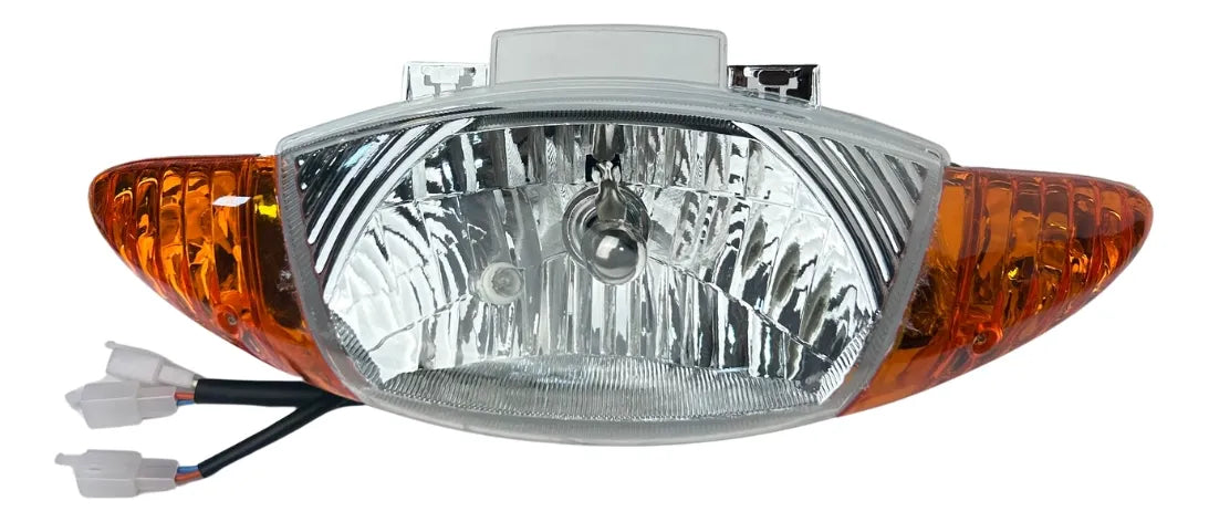 Farol delantero de moto Yumbo Max con señalero - Vértigo Repuestos