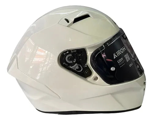 Casco integral de moto Airoh Connor blanco - Vértigo Repuestos