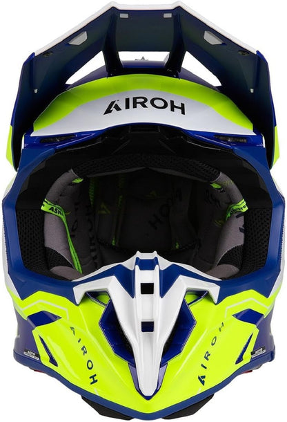 Casco Cross Airoh Twist 3 Dizzy Azul/Amarillo