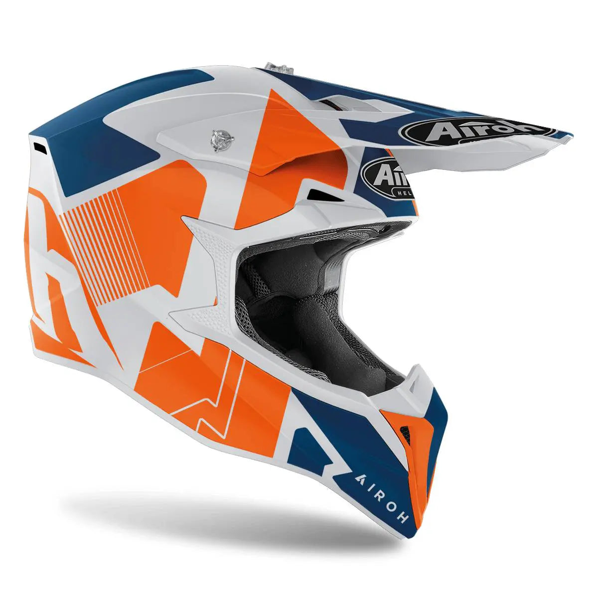 Casco Cross Airoh Wraaap Raze Naranja