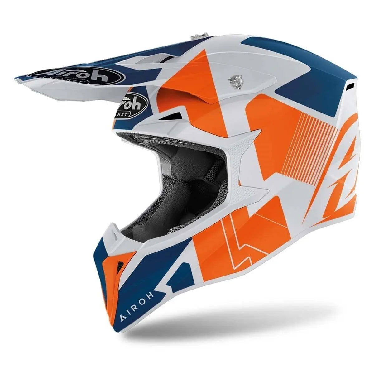 Casco cross de moto Airoh Wraaap Raze naranja - Vértigo Repuestos