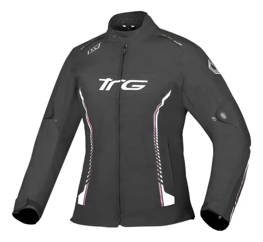 Campera de moto Torque dama Zara negro rosa - Vértigo Repuestos