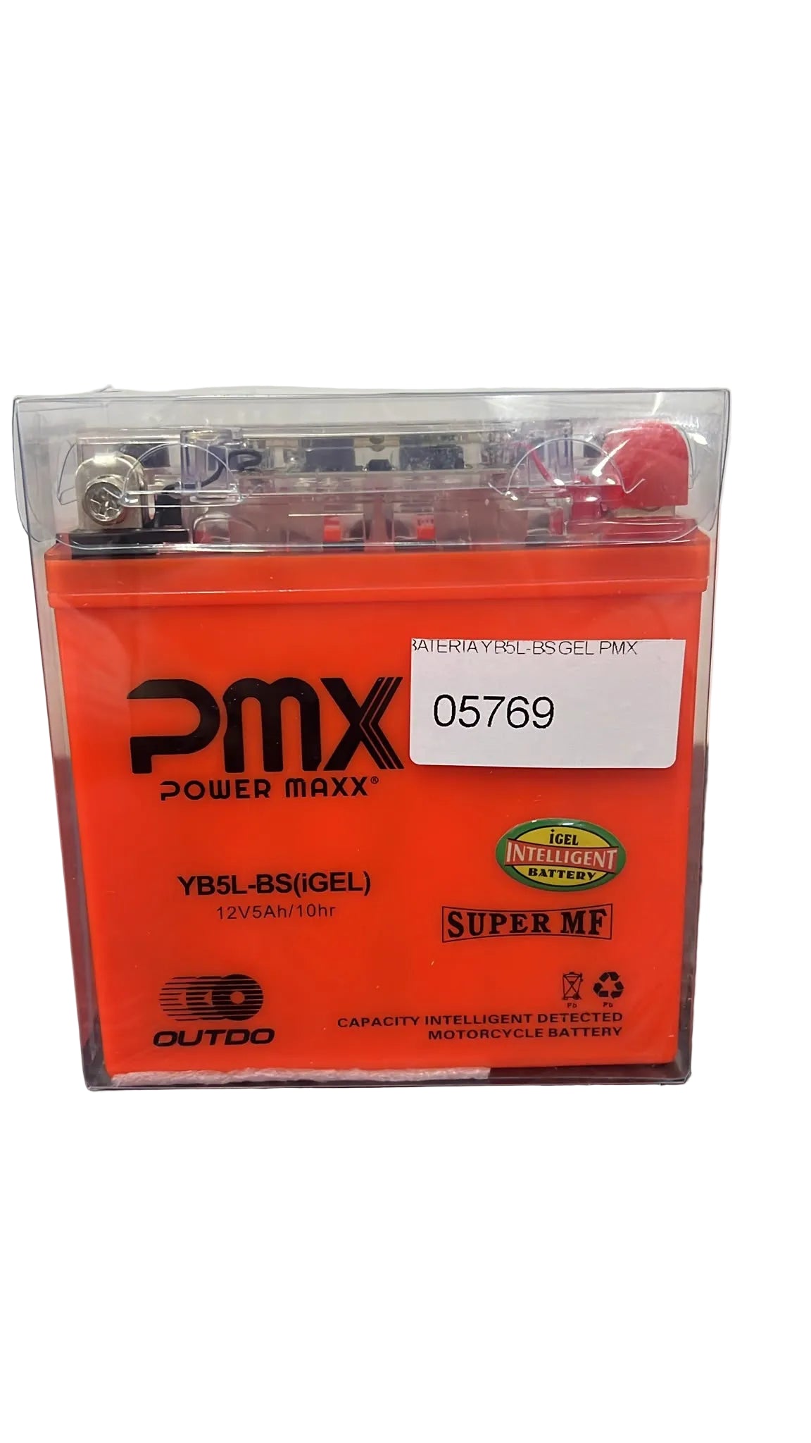 Batería de moto YB5L-BS gel Pmx - Vértigo Repuestos
