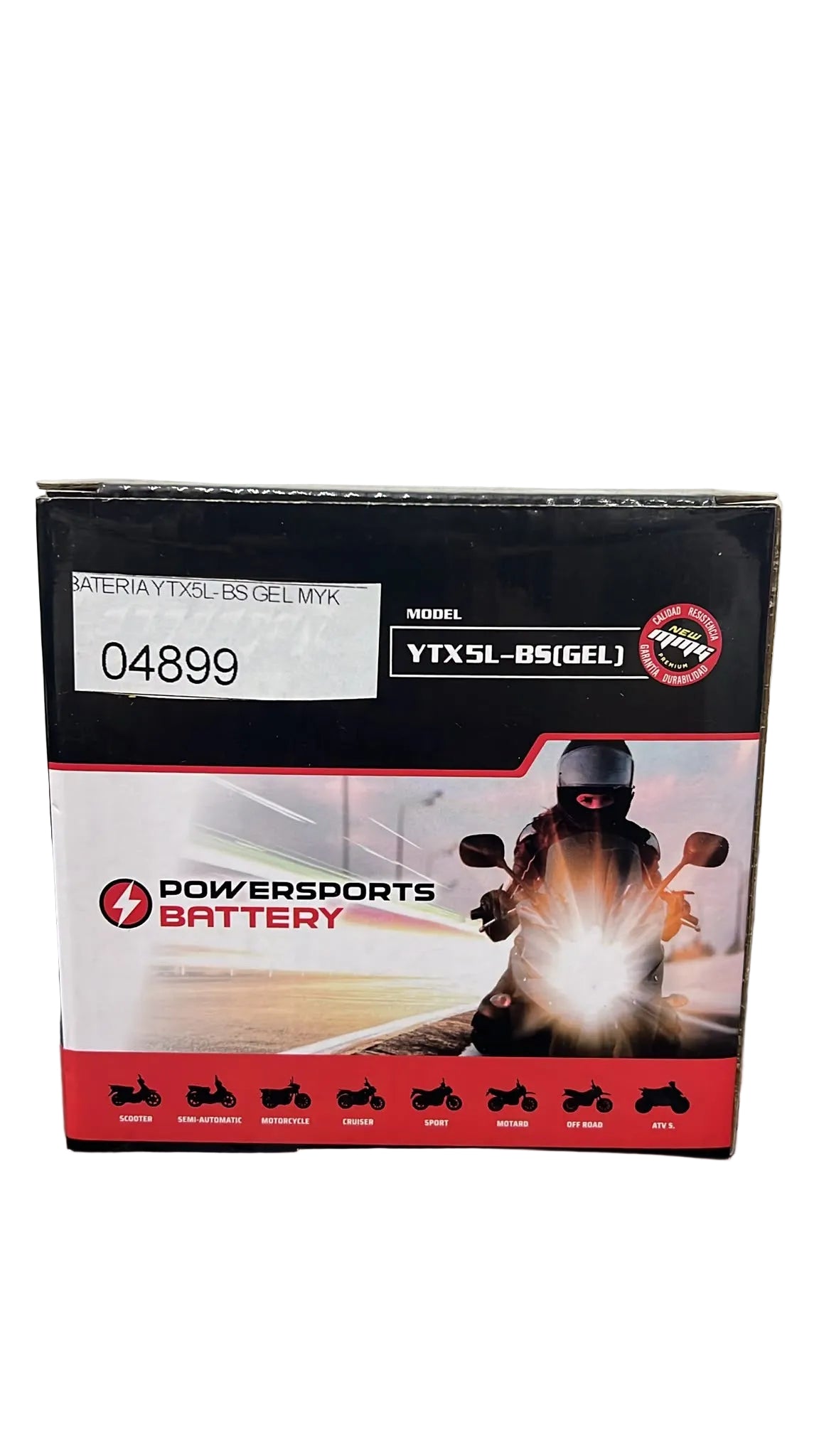 Batería de moto YTX5L-BS gel Myk - Vértigo Repuestos