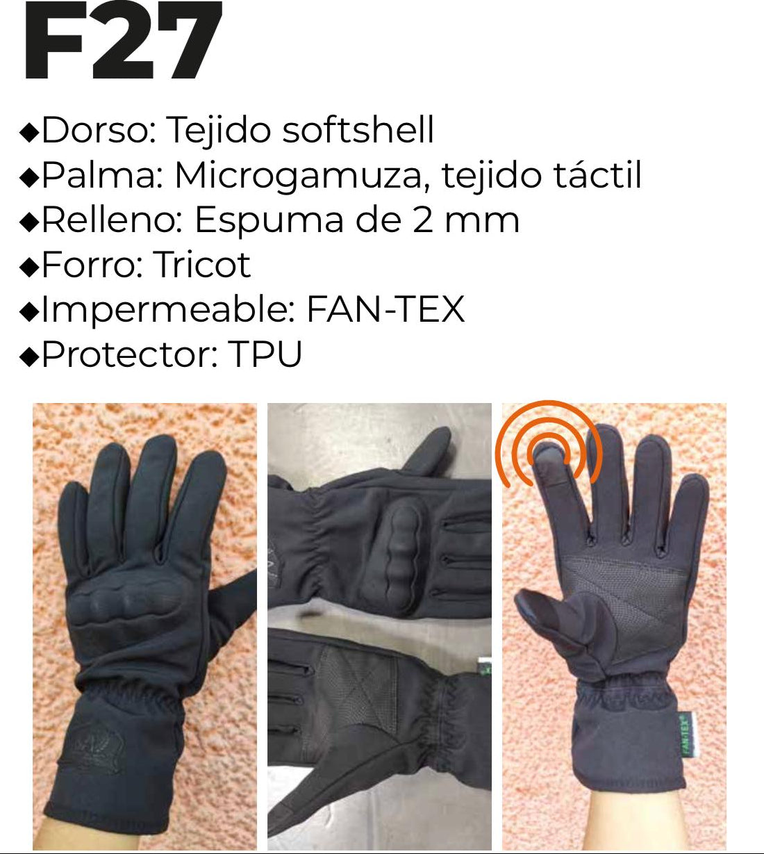 Guante Abrigo Atomic F27 Con Protecciones