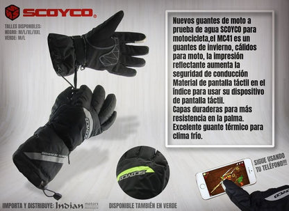 Guante Abrigo Scoyco Largo Invierno