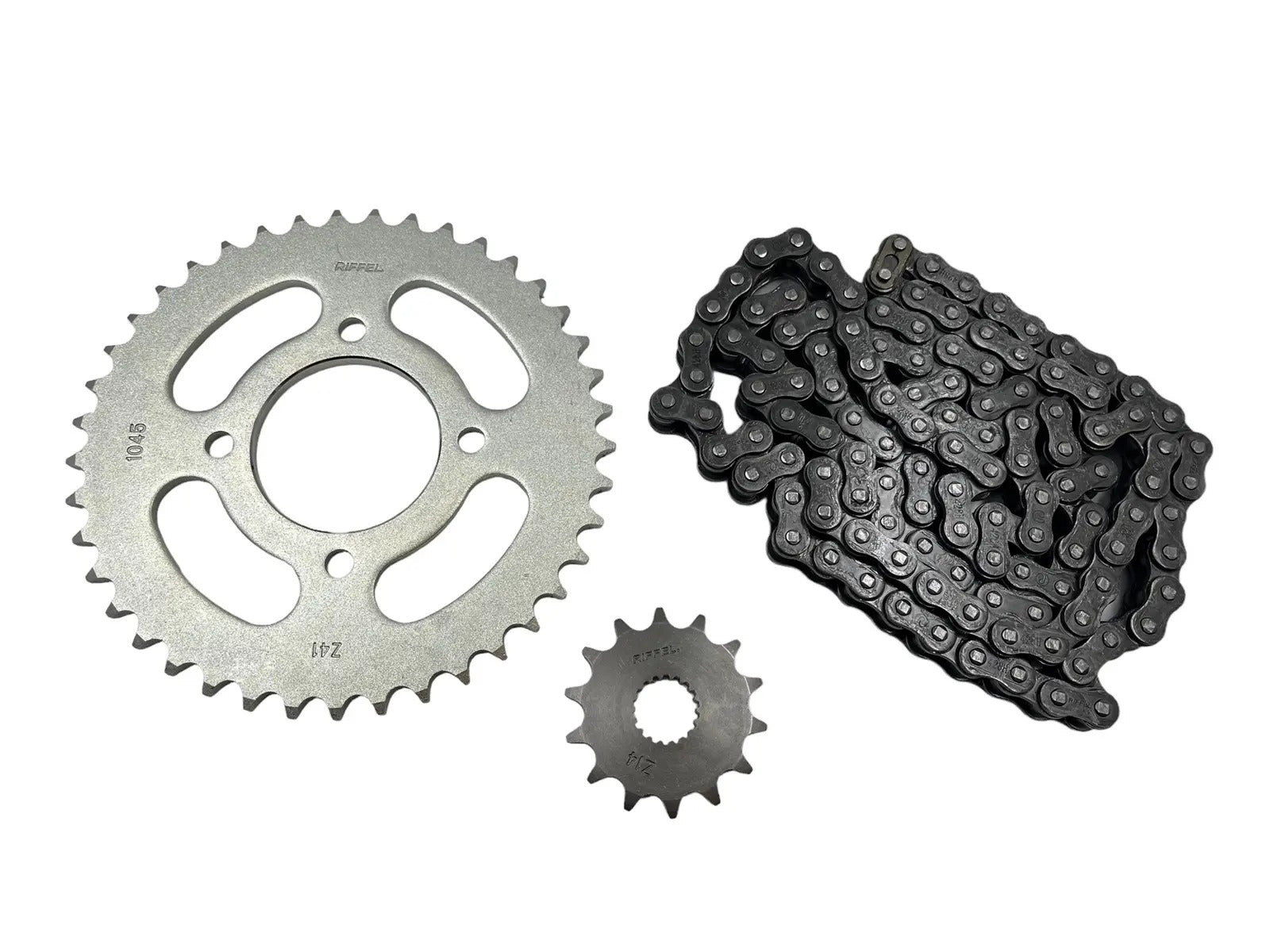 Kit de transmisión de moto para Suzuki GN125 y Yumbo DC125 - Vértigo Repuestos