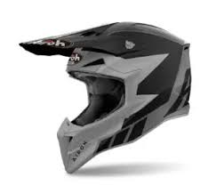 Casco Cross Airoh Wraaap Reload Gris